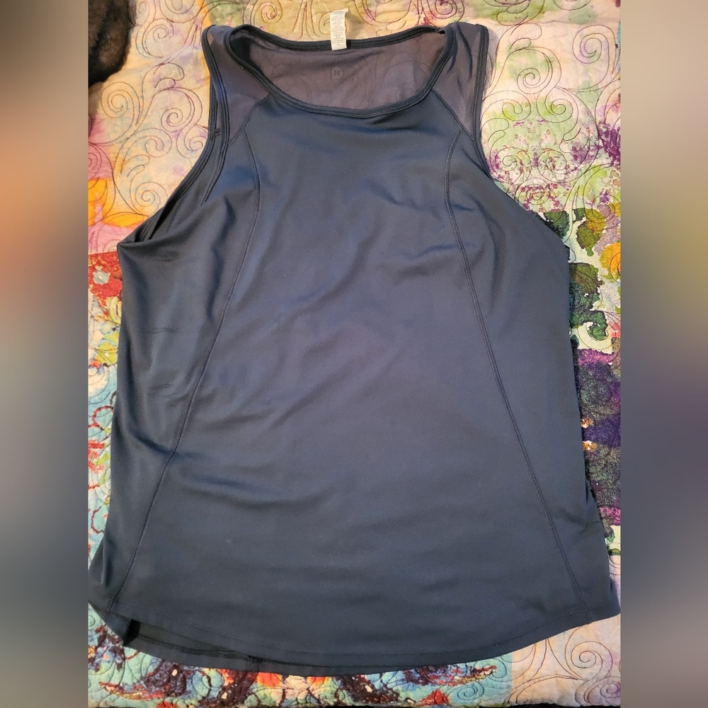 Blue Sleeveless Athletic Top, Large